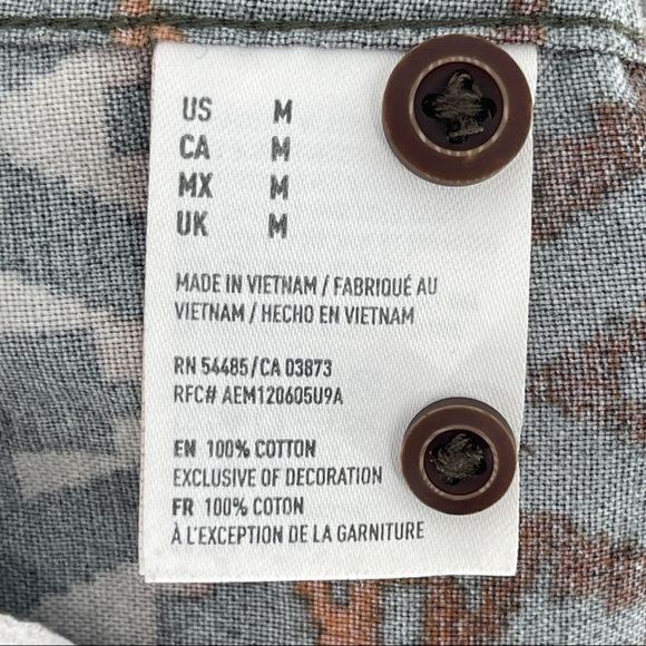 American Eagle Mens Classic Fit Southwestern Button Down Shirt Size M - Picture 7 of 7